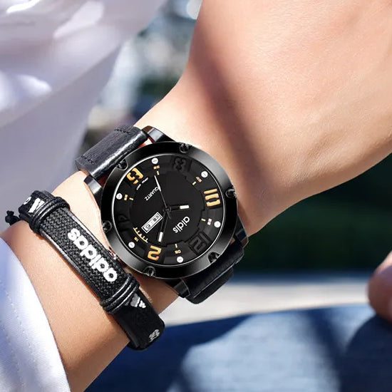 New Black Color Strap Watch
